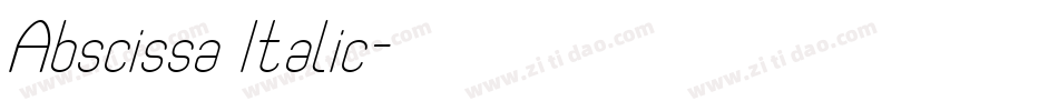 Abscissa Italic字体转换